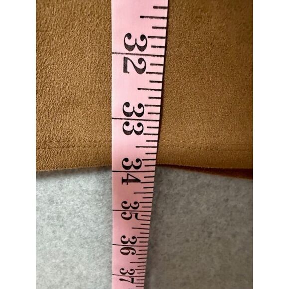 Express Suede Mini Short Sleeve Dress Brown Size Large - Picture 5 of 5